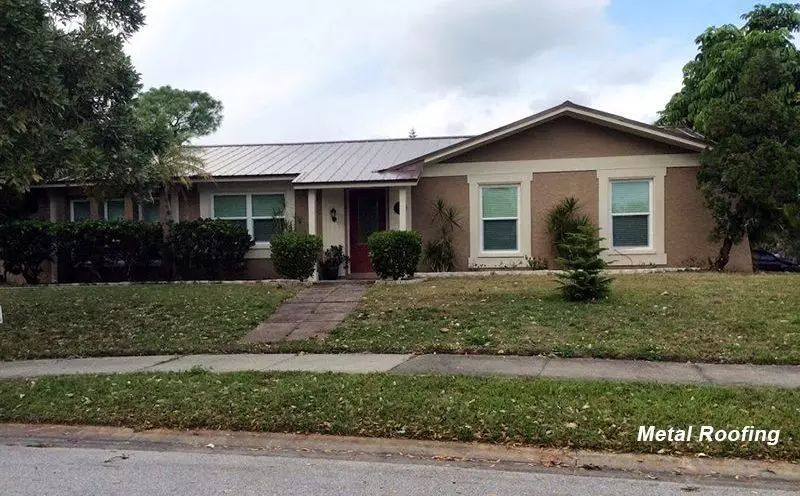 Residential metal roof by Florida Southern Roofing.